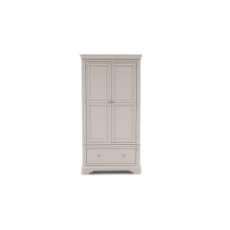 Mabel Wooden 2 Door Wardrobe in Painted Taupe Finish