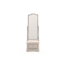 Mabel Wooden Cheval Mirror in Painted Taupe Finish