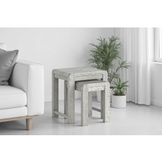 Amsterdam Washed Grey Oak Nest of Tables