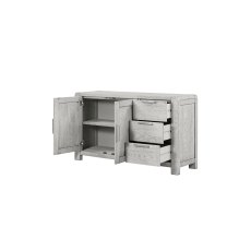 Amsterdam Washed Grey Oak 2 Door Sideboard