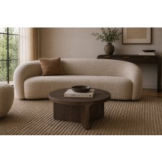 California Dark Oak Round Coffee Table
