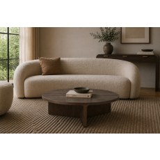 California Dark Oak Large Round Coffee Table