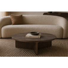 California Dark Oak Large Round Coffee Table