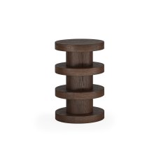 California Dark Oak Bobbin Side Table