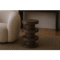 California Dark Oak Bobbin Side Table