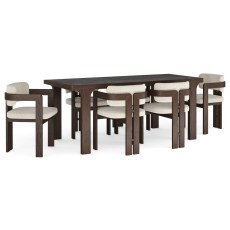 California Dark Oak Large Extending Dining Table