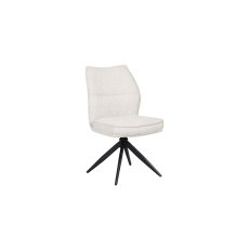 Deigo 180° Swivel Dining Chair in Beige Fabric