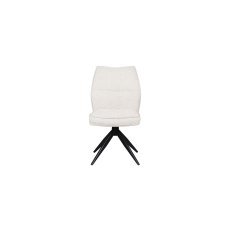 Deigo 180° Swivel Dining Chair in Beige Fabric