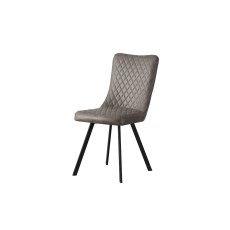 Mexico Dining Chair in Charcoal Soft Faux Suede
