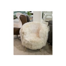 Ex-Display Liskeard - Lambs Wool Curved Accent Chair