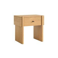 Como Oak Side Lamp Table with Drawer