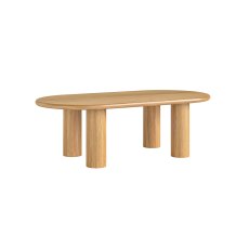 Como Oak Oval Coffee Table