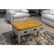 Ex-Display Liskeard - Wexford Painted Oak Grey Storage Coffee Table