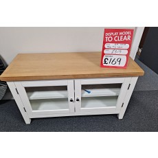 Ex-Display Plymouth - Essentials Painted Oak White Standard TV Unit