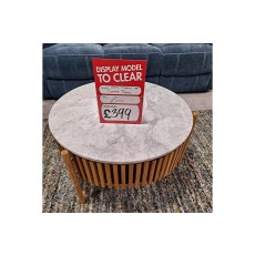 Ex-Display Plymouth - Soho Slatted Coffee Table with Marble Top