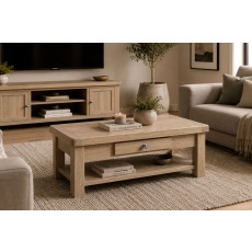Normandy White Wash Coffee Table