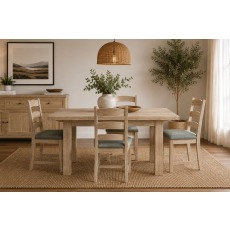 Normandy White Wash Small Ext 140-185cm Dining Table