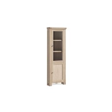 Normandy White Wash Corner Display Cabinet