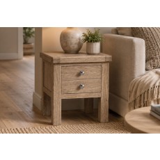 Normandy White Wash Lamp Table