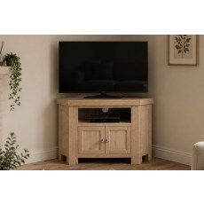 Normandy White Wash Corner TV Unit