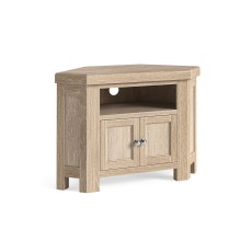 Normandy White Wash Corner TV Unit