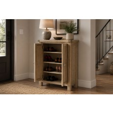 Normandy White Wash Shoe Storage Cabinet