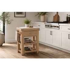 Normandy White Wash Small Kitchen Island