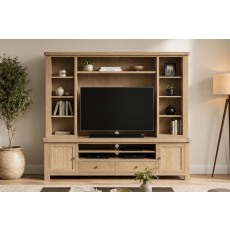 Normandy White Wash Extra Large TV Storage Combination Unit (Top + Base)