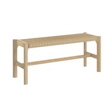 Sicily Oak 110cm Weave Dining Bench