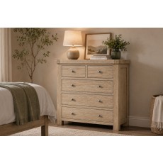 Normandy White Wash 2 Over 3 Chest of Drawer Normandy White Wash 2 Over 3 Chest of Drawer