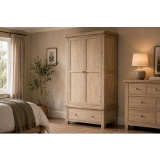 Normandy White Wash Gents Double Wardrobe Normandy White Wash Gents Double Wardrobe