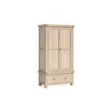 Normandy White Wash Gents Double Wardrobe