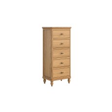 Verona Oak Narrow Tallboy Chest of Drawers