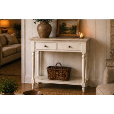Provence Painted Off-White Oak Console Table