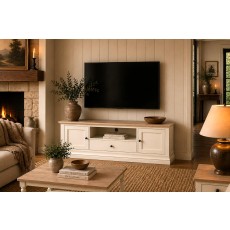 Provence Painted Off-White Oak Large 150cm TV Unit