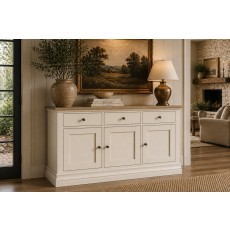 Provence Painted Off-White Oak 130cm Large Sideboard