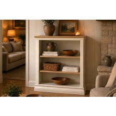 Provence Painted Off-White Oak Low Bookcase