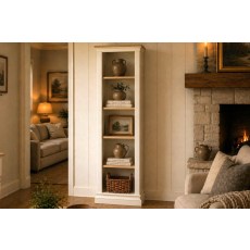 Provence Painted Off-White Oak Slim Bookcase
