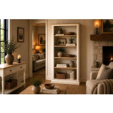 Provence Painted Off-White Oak Large Bookcase