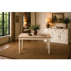 Provence Painted Off-White Oak Compact Ext 120-165cm Dining Table