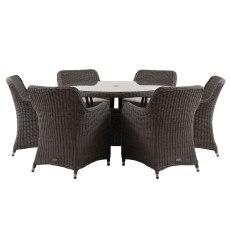 Gallery Direct Ascot Outdoor Round Dining Set & 6 Chairs Gallery Direct Ascot Outdoor Round Dining Set & 6 Chairs