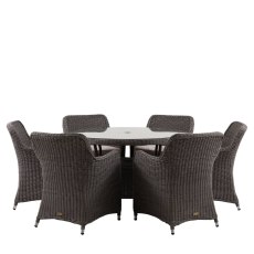 Gallery Direct Ascot Outdoor Round Dining Set & 6 Chairs