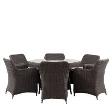Gallery Direct Ascot Outdoor Round Dining Set & 6 Chairs