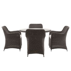 Gallery Direct Ascot Outdoor Round Dining Set & 4 Chairs