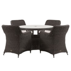 Gallery Direct Ascot Outdoor Round Dining Set & 4 Chairs