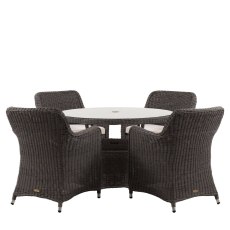 Gallery Direct Ascot Outdoor Round Dining Set & 4 Chairs