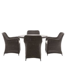 Gallery Direct Ascot Outdoor Round Dining Set & 4 Chairs