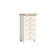 Windsor Country Oak Painted Tallboy Chest of Drawers