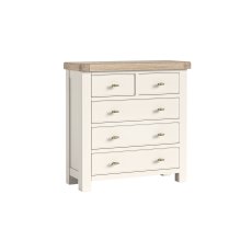 Windsor Country Oak Painted 2 Over 3 Chest of Drawers
