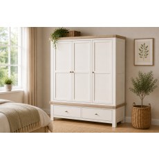 Windsor Country Oak Painted Triple Wardrobe Windsor Country Oak Painted Triple Wardrobe